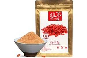 Plant Gift 100% Pure Wolfberry Powder 枸杞粉 Poudre naturelle de Wolfberry, Bonne saveur de boisson, arôme sain | Ajouter saveur et saveur, poudre non transgénique 100g / 3,25 oz