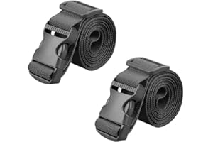 WEIESCIE 2 cinghie di fissaggio regolabili ad alte prestazioni, 2.5 cm x1m, con fibbia, per moto, camion, rimorchi, bagagli