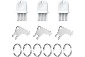 XIHIRCD 6st Papierhandtuchspender Schlüssel, Kunststoff und Metall Schlüssel für Toilettenpapierspender mit 6st Schlüsselringen Kompatibel mit Waffle Georgia Pacific für Wartungsprofis