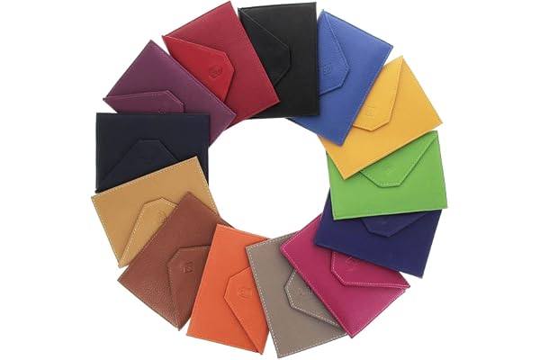 KARL LOVEN Porte Carte Grise en Cuir - Protection - Etui - Pochette - Carte d'identité - Papiers de Voiture - Portefeuille - Homme - Femme