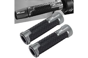 QJY-MOTOR PART-STORE 22mm 7/8'' Poignees de Guidon Universel Aluminium Antidérapant pour Suzuki Bandit GSF 250 600 650 1200 1250 V-Strom 650 SV650 (Titane)