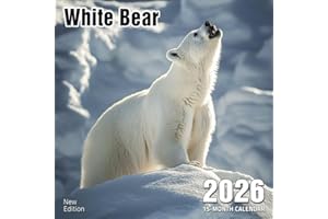 White Bear 2026 Calendar: Majestic polar bears in icy wilderness settings