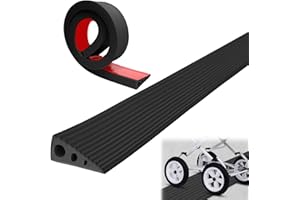 CHINGCOO Türschwellenrampe - 6.5cmx2.5cmx100cm - Schwellenrampe, Gummirampe Auffahrrampe, Türschwelle Rollstuhlrampe bis 800 kg Belastbar für Saugroboter, Rollstuhl, Kinderwagen, Rollator, e Scooter