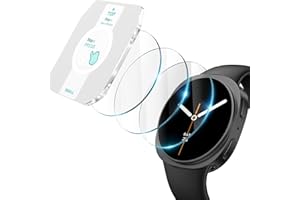 Misxi 3 Stück Gehärtetem Glas Displayschutz Kompatibel mit Samsung Galaxy Watch 8 40mm mit Auto-Ausrichtungswerkzeug-Set, Ultra-Dünner Anti-Fingerprint für Galaxy Watch8, Transparent