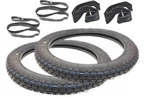 STREETPARTS24 Moped Reifen Satz 2,75-17 (2 3/4 x 17) mit Schläuchen und Felgenbändern – Passend für Kreidler Florett K54 RS RMC TM LF LH, Hercules, Simson, Zündapp und weitere Mofas & Mopeds