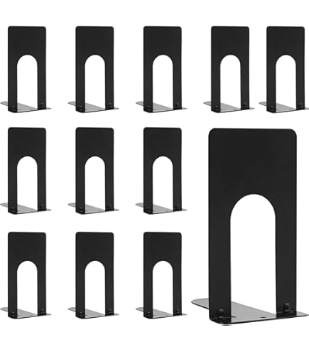 8 Fermalibri In Acrilico Trasparente 10x10x13cm - Per Librerie, Ufficio, Casa