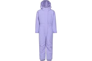 Mountain Warehouse Cloud Kids Snowsuit - Waterproof, Adjustable, One Piece Jumpsuit, Taped Seams, Fleece Lining, Girls & Boys - Ski, Winter