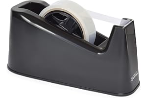 Rapesco RPTD500B Germ-Savvy Antibacterial, 500 Heavy Duty Tape Dispenser, Black