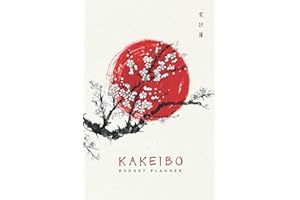 KITBEZN Kakeibo Budget Planner: Kakeibo Journal – Personal Expense Tracker for Bookkeeping Budgeting & Money Saving | Monthly Budget Planner Book Bill Payment ... White Red Sun 6”x9” (Premium Cream Paper)