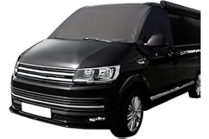 EZGETOP Osłona przeciwsłoneczna na przednią szybę samochodu, zamiennik do T6, Heavy Duty 600D Oxford Blackout, ochrona przed słońcem, osłona przedniej szyby z ochroną przed promieniowaniem UV,