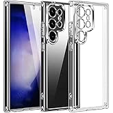 Coverzone Samsung Galaxy S24 Ultra İle Uyumlu Kılıf Transparan Şeffaf GlassElegance TPU Tam Koruma Arka Kapak Şeffaf Renk