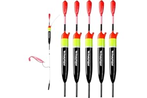 THKFISH Flotadores de Pesca Bobbers de Pesca Flotadores De Madera De Balsa 5g(1/6oz) 10g(3/8oz) 15g(1/2oz) 4g(1/7oz) 3g(1/10oz) 5piezas