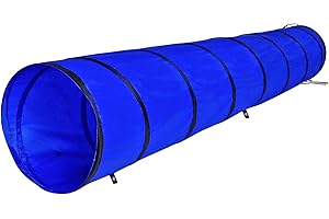 Lionto Tunnel de Jeu et d'Agility pour Chien - Caverne dans Différentes Tailles, (M) 300x50 cm Bleu