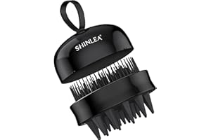 SHINLEA Brosse Massage Cuir Chevelu - Scalp Massager pour Nettoyage en Profondeur, Brosse à Cheveux en Silicone à Double Face, Exfoliation Réduit les Pellicules, pour Cheveux Humides & Secs