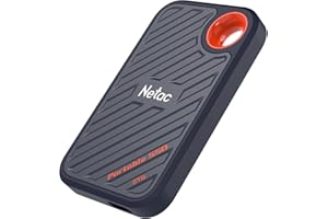 Netac ZX20 2TB Extreme 2TB Portable NVMe SSD, USB 3.2 Gen 2x2, up to 2000MB/s Read and 1700MB/s Write Speed, Supports Win To Go Dust-Resistant, Black