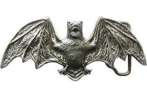 JEAN'S FRIEND Stile vintage 3D ritagliato scolpire fibbia cintura anche stock negli Stati Uniti, Argento anticato., Large