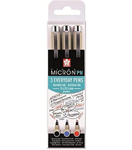Sakura Pigma Micron Fineliner Pennen Set van 6, Watervaste, Permanente Zwarte Inkt, Assorti Maten | Pennen voor Schrijven, Tekenen & Bullet Journal Sakura Pigma Micron Fineliner Pennen Set van 6, Watervaste, Permanente Zwarte Inkt, Assorti Maten | Pennen voor Schrijven, Tekenen & Bullet Journal