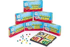 Baker Ross P591 Mini Travel Games for Kids, Perfect for Fun on The Go, at Home or with Friends at Parties (Pack of 6), Assorted, Pack of 1