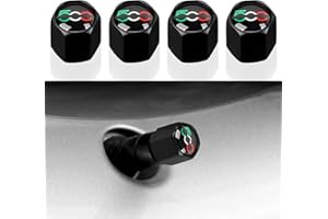 HENGYUESHANG 4PCS Auto Reifenventil Ventilkappen Kompatibel mit FIAT 500 500e 500c 500l 500x Styling Zubehör (J)