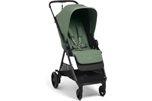 Mamas & Papas Libro, Lightweight Travel Stroller, Buggy, One Handed Fold, Compact Storage, Lie-Flat Seat, Newborn to 4 Years, Bay Green