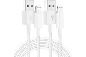 JEENEK Cavo Lightning USB A 2m, [MFi Certified] 2 Pezzi Cavo iPhone, Lungo Carica Rapida Cavo Lightning per Apple, 2 Metri Cavo di Rapida Caricabatterie per iPhone 14 Pro Max/13 Mini/12/11/XR/XS/8 Plus/7/6/5