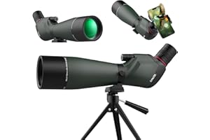 opaita 25-75x80 Spotting Scope with Tripod & Phone Adapter - High Power HD Waterproof Spotting Scope for Bird Watching, Target Shooting & Range - BAK4 Prism FMC Lens for Crystal Clear View
