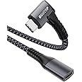 BOUTOP USB C Verlängerung 1M - USB 3.2 Typ C Winkel Verlängerungskabel Unterstützt 100W PD schnelles Laden&10Gpbs 4K@60Hz Vid