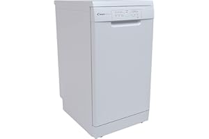 Candy Brava CDPH 2L1049W Lavastoviglie Slim, 10 Coperti, 5 Programmi, Ciclo Rapido, Partenza Ritardata, Classe E, 45x58x82 cm, Bianco