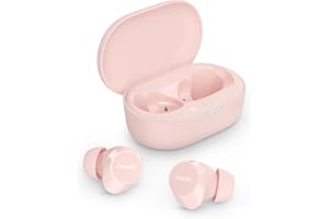 Philips TAT1209PK Auriculares True Wireless con Bluetooth - Auriculares pequeños, Gran Valor, un Sonido Natural con Graves dinámicos, Llamadas nítidas y Estuche de Carga tamaño Bolsillo - Rosa