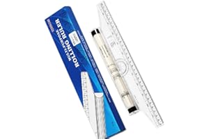 SENRISE Bilancia Bilanciamento, 30 cm, multiuso, per disegno parallelo, tipo: strumento da disegno, quadrato, angolare, parallelo, linea rolling, confezione da 2