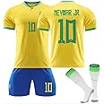 Jarttarn Brazil Home Football Kit Neymar #10 Football Jersey Shirts Soccer Jerseys Set Soccer clothing Sport (18)