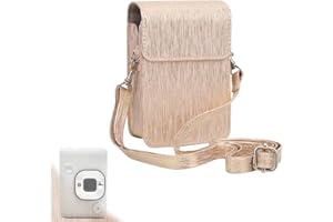 Bigking etui na aparat, skóra PU Streamer rysunek aparatu torba przenośna torba ochronna z paskiem na ramię do Instax Mini LiPlay(proszek do rysowania)