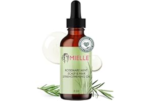 MIELLE ORGANICS Mielle Rosemary & Mint Hair Oil with Biotin, Strengthens, Moisturises & Promotes Hair Growth , Dry Scalp & Split Ends Treatment, 59ml (Pack of 1)