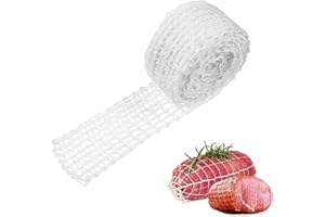 Belvanr Rete per Arrosti Elastica Rete da Cucina per Carne per Arrostire, Cottura e Conservazione di Carne, Prosciutto e Salsicce, Accessori da Cucina, 5m