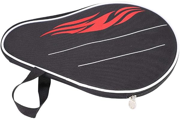 Housse de Raquette de Ping-Pong Lisse, Fait de Tissu Oxford + éponge pour Ranger Les Raquettes et Balles de Tennis de Table(Noire