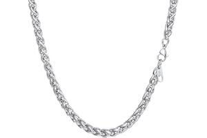 PROSTEEL Grawerunek, męski łańcuszek pszeniczny 3 mm, 46/51/56/61/66/71/76 cm, stal nierdzewna 316L / pozłacany (z pudełkiem na prezent)