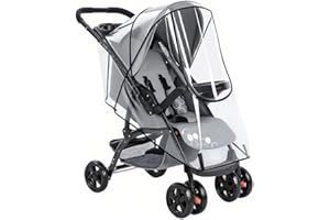 IANDHY Universal Rain Cover for Pushchair, 1 Pcs Breathable Universal Pram Rain Cover, Securely Protects from Wind, Snow, and Insects, Fits Most Standard Strollers and Prams