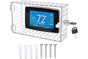 APUJENT Copri Termostato da Parete con Chiave - Scatola di Blocco del Termostato - Copertura Termostato con Chiave, Protezione del Termostato del Coperchio della Scatola di Blocco A Parete, 7,8 X 4,7 Pollici