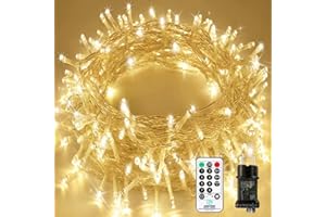 ‎NURKOO Led Lichterkette 25M 200 LED Mit Fernbedienung, Timer, Merkfunktion - IP65 Wasserdicht für Innen und Außen, Niederspannung - Party, Weihnachten, Garten, Zimmer