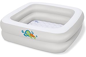 Bestway 51116 Baignoire gonflable carrée pour bébé Fluo 86 x 86 x 25 cm