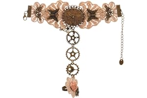 BLESSUME Steampunk-Spitzen-Manschette