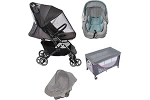 Vicloon Mosquitera Carrito Bebe Universal, Respirable Red Antimosquitos Bebe, Protección Insectos, Verano Funda Carrito, Adecuado para La Mayoría de Cochecitos, Moisés y Capazos (1pc-Negro)