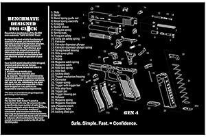 Jungle Leopard Gumowe maty do czyszczenia broni palnej, schemat części podkładki pod mysz do AR15 AK47 Remington 870 GL0CK SIG 1911