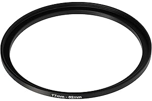 vhbw CAMERA Step Up Filter Adapter Ring 77 mm 82 mm Black for AgfaPhoto AGFA, Canon, Casio, Fujifilm, Kodak, Minolta, Nikon, Olympus