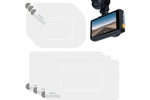 Nayyana 6 pièces Autocollants Dashcam pour Le Pare-Brise, Autocollants électrostatiques empêchent Facilement Les Rayures et Les Chutes, Film Transparent pour Pare-Brise à Fixer