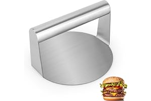 DMJJSD Smash Burgerpresse Edelstahl 5,5-Zoll Round Burger Smasher Hamburgerpresse Spülmaschinenfeste Burger Press Professionelle Patty Presse perfekt ›Fleischhämmer & -klopfer