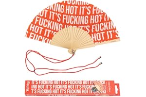 Fisura – Abanico original con mensaje. Abanico de madera moderno y colorido. Ventilador de mano. Colgador incluido. Medidas: 42,5 x 23 cm