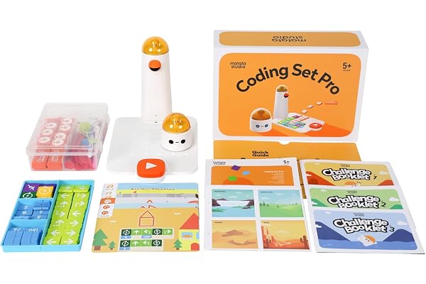 MatataStudio Coding Set Pro Jouet Robot Programmable pour Enfants de 4+ Robot de Codage Électronique Kit Robotique DIY pour Débutant Apprenez Programmation avec Jeux Jouet Éducatif Cadeaux de Rentrée