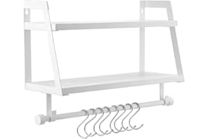 Halcent Mensole da Muro Scaffale Legno Porta Spezie Mensole Bagno Mensole Cucina Mensola Doccia Scaffale per Bagno Cucina Salotto