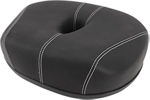 BuyWeek Noseless Bicycle Saddle, Bike Seat PU Leather Thickened Hollow Breathable Bicycle Seat for MTB Mountain Bike plegable Bike (Asiento de bicicleta de piel gruesa, hueco y transpirable)